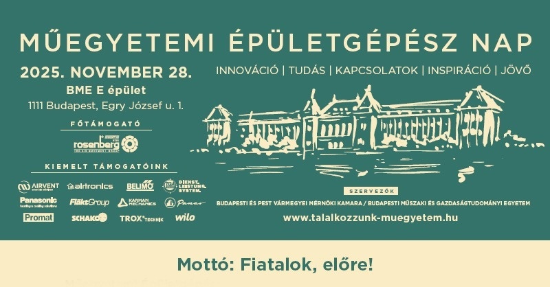 Műegyetemi Épületgépész Nap – idén már 30. alkalommal találkozunk